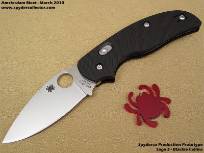 Фото ножа Spyderco Sage 3 Black Collins