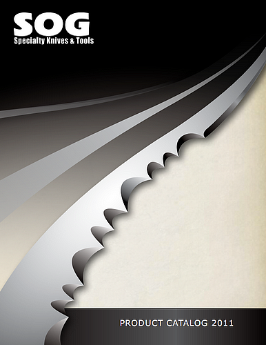 Первая страница каталога ножей SOG 2011