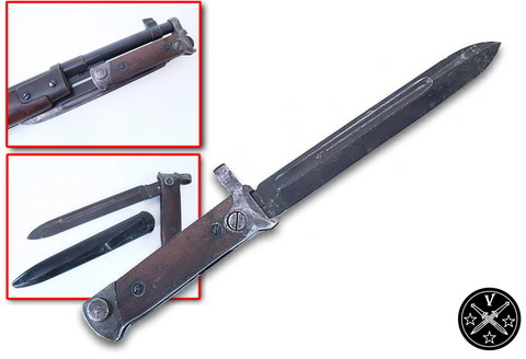 Складной штык-нож выполненный на основе полускладных ножей Д'Эстэна