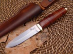 Полевой нож Leather Bushcrafter от  Vehement Knives